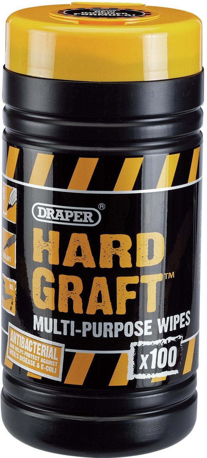 The Range | Draper Draper Hard Graft Cleaning Wipes Pack of 100 Draper Draper Hard Graft Cleaning Wipes Pack of 100