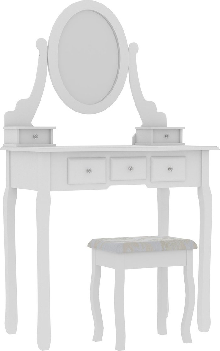 The Range | Lassic Nishano 5 Drawer Dressing Table - White Lassic Nishano 5 Drawer Dressing Table - White