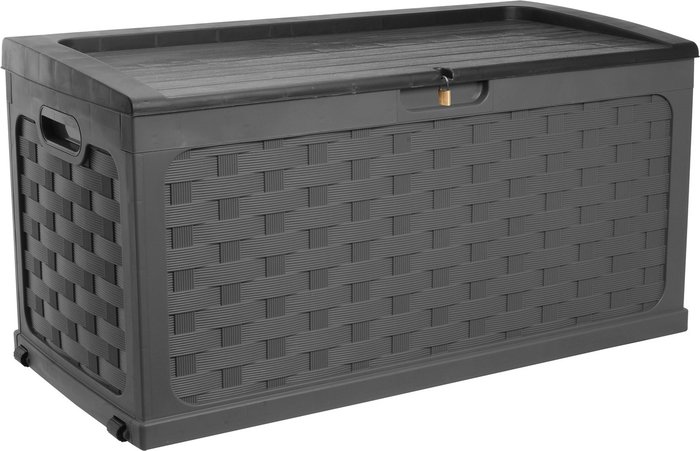 The Range | Starplast Starplast Garden Rattan Style Plastic Storage Chest - Black Starplast Starplast Garden Rattan Style Plastic Storage Chest - Black