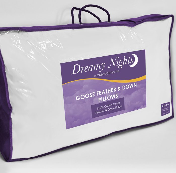 The Range | Cascade Home All Natural Goose Feather and Down Pair of Pillows - White Cascade Home All Natural Goose Feather and Down Pair of Pillows - White