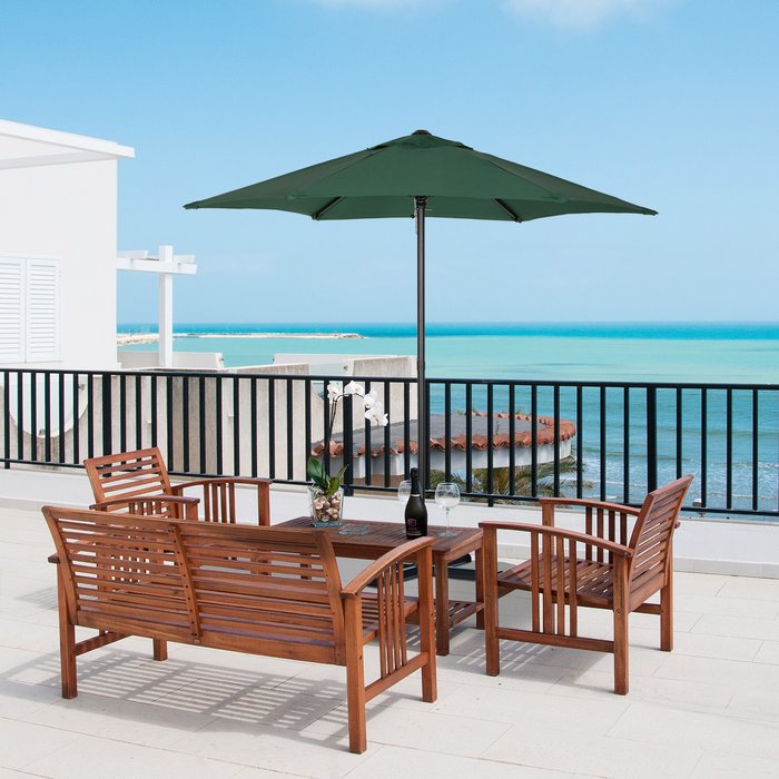 The Range | Outsunny 2m Parasol Patio Umbrella - Cream White Outsunny 2m Parasol Patio Umbrella - Cream White