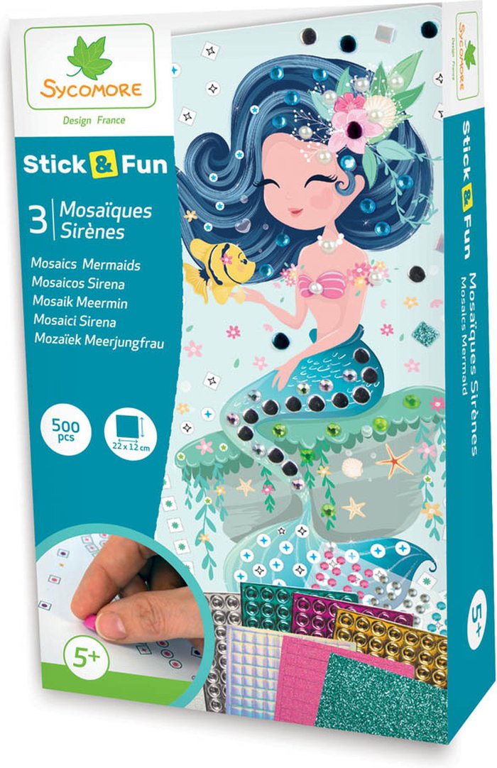 The Range | SYCOMORE SYCOMORE Stick Fun Children's Mosaics Mermaids - White SYCOMORE SYCOMORE Stick Fun Children's Mosaics Mermaids - White