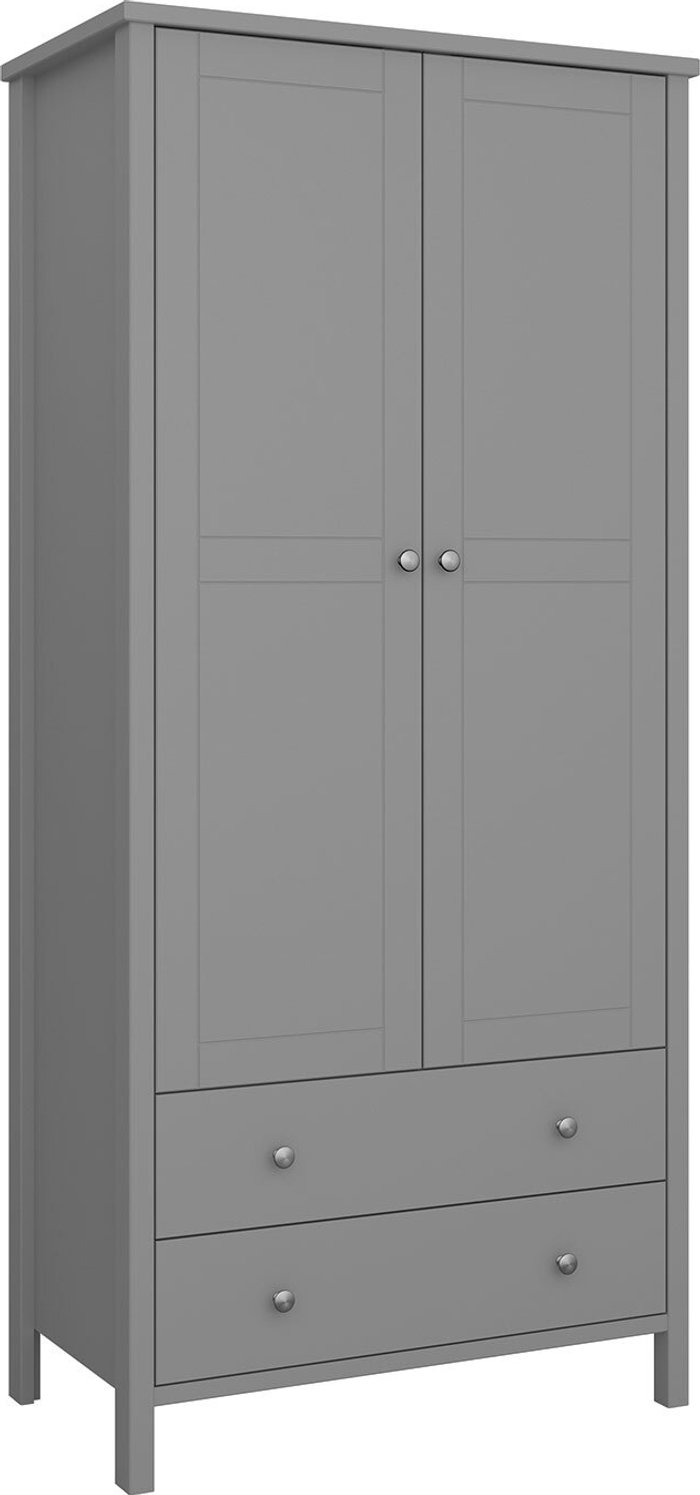 The Range | Tromso 2 Door 2 Drawer Wardrobe Grey Tromso 2 Door 2 Drawer Wardrobe Grey