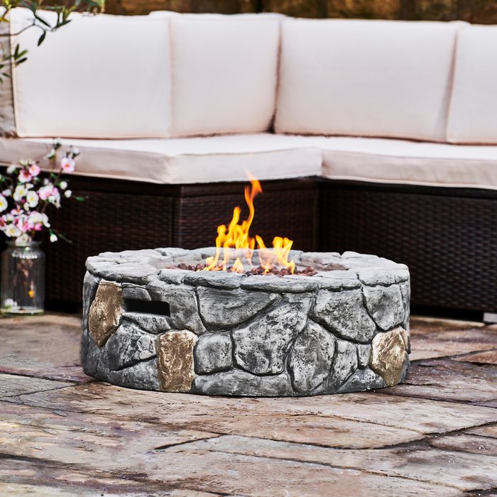 The Range | Teamson Home Outdoor Heater with Lava Rocks and Cover - Grey Teamson Home Outdoor Heater with Lava Rocks and Cover - Grey