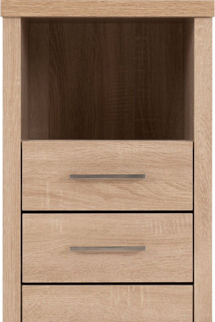 The Range | Seconique Lisbon 2 Drawer 1 Shelf Bedside Cabinet - Light Oak Seconique Lisbon 2 Drawer 1 Shelf Bedside Cabinet - Light Oak