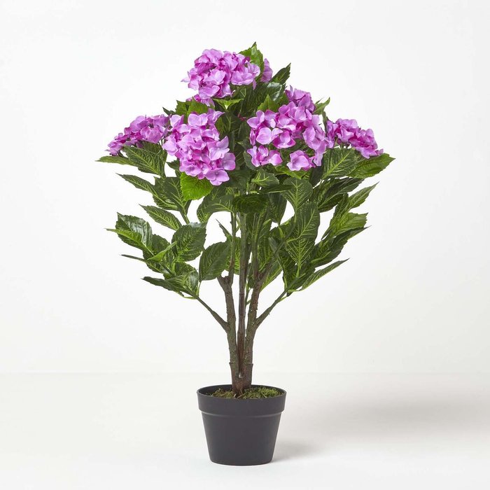 The Range | Homescapes Homescapes Artificial Fuchsia Pink Hydrangea in Pot, 85 cm - Purple Homescapes Homescapes Artificial Fuchsia Pink Hydrangea in Pot, 85 cm - Purple