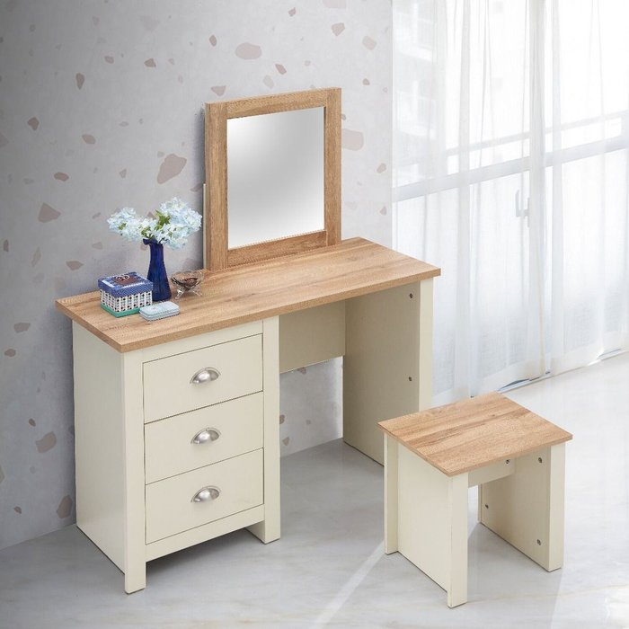 The Range | TIMBER ART DESIGN UK Dressing Table 3 Drawer Set - Cream TIMBER ART DESIGN UK Dressing Table 3 Drawer Set - Cream