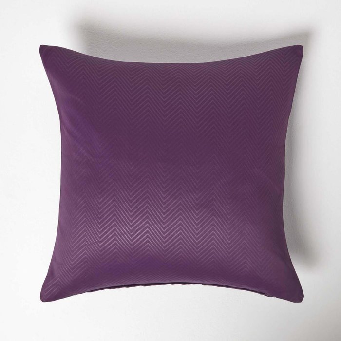 The Range | Homescapes Herringbone Chevron Cushion Cover - Aubergine Homescapes Herringbone Chevron Cushion Cover - Aubergine