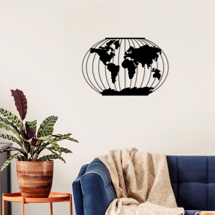 The Range | Decortie Meridian Wall Art Metal Decorative Object - Black - Black Decortie Meridian Wall Art Metal Decorative Object - Black - Black
