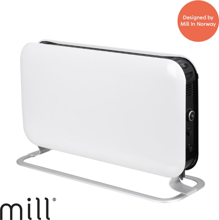 The Range | Mill Heat Mill Heat 2000w Steel LED Convection Heater - White Mill Heat Mill Heat 2000w Steel LED Convection Heater - White
