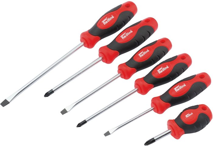 The Range | Draper Draper Redline 6 Piece Soft Grip Pozi Screwdriver Set Draper Draper Redline 6 Piece Soft Grip Pozi Screwdriver Set