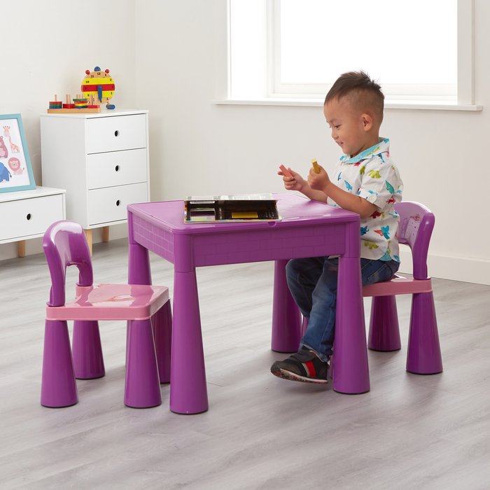 The Range | Liberty House Toys Kids 5 in 1 Activity Table and 2 Chair Set - Purple Liberty House Toys Kids 5 in 1 Activity Table and 2 Chair Set - Purple