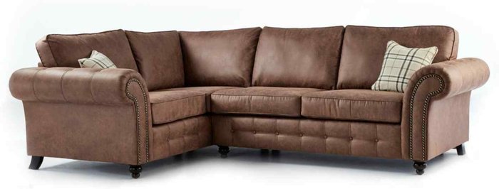 The Range | Simply Eleganza Oakana Luxury Leather LHF Corner Sofa - Brown Simply Eleganza Oakana Luxury Leather LHF Corner Sofa - Brown