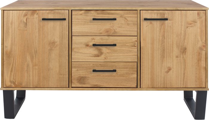 The Range | Core Products Ltd Texas medium sideboard with 2 doors and 3 drawers - Antique wax pine Core Products Ltd Texas medium sideboard with 2 doors and 3 drawers - Antique wax pine
