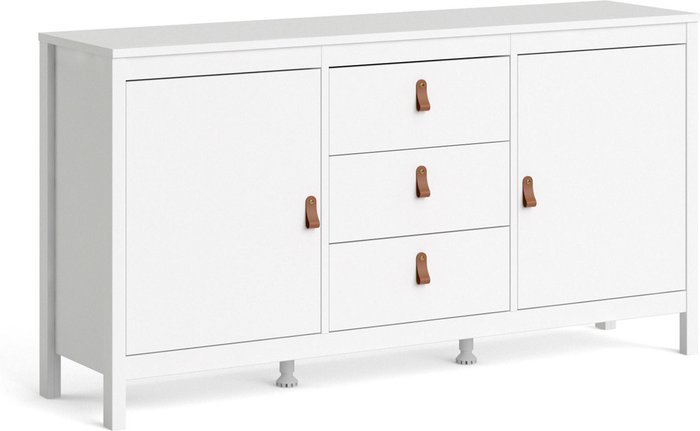 The Range | Furniture To Go Barcelona 2-Door 3-Drawer Sideboard - White Furniture To Go Barcelona 2-Door 3-Drawer Sideboard - White
