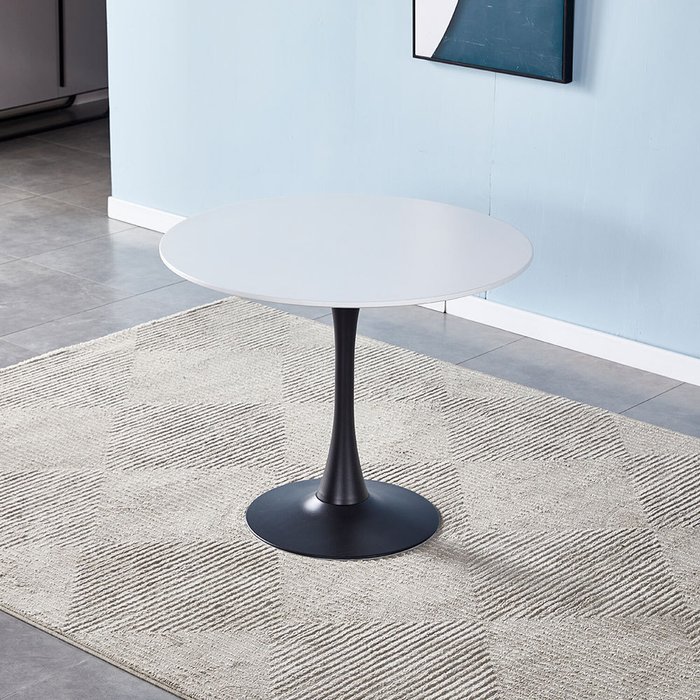 The Range | Livingandhome Modern Round Dining Table Kitchen Coffee Bistro Table Home Furniture - White Livingandhome Modern Round Dining Table Kitchen Coffee Bistro Table Home Furniture - White