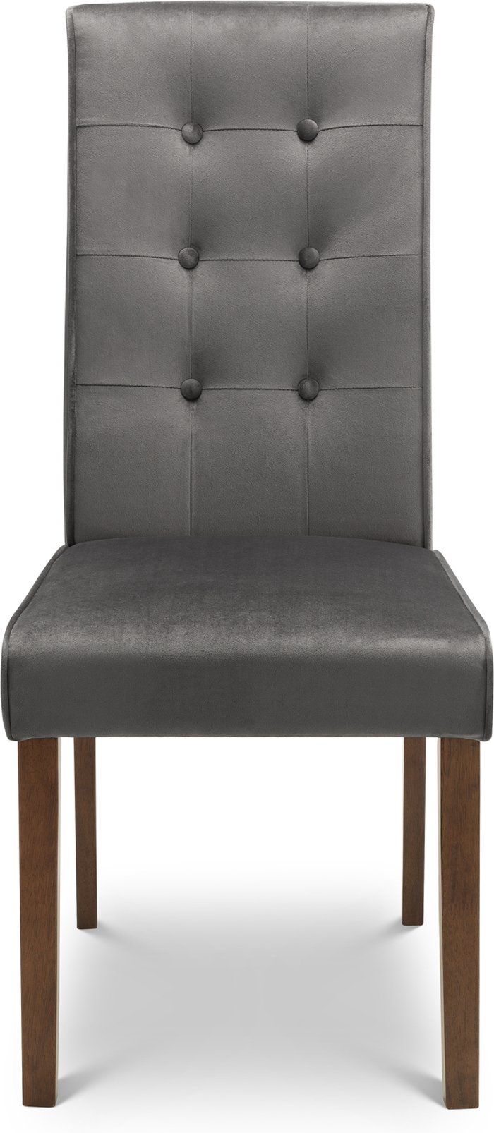 The Range | Julian Bowen Madrid Set of 2 Dining Chairs Grey Velvet Grey Julian Bowen Madrid Set of 2 Dining Chairs Grey Velvet Grey