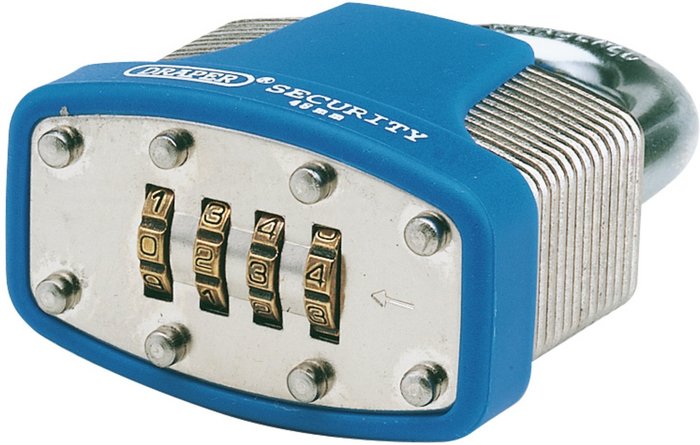 The Range | Draper Draper Laminated Steel Combination Padlock 48mm Standard Draper Draper Laminated Steel Combination Padlock 48mm Standard