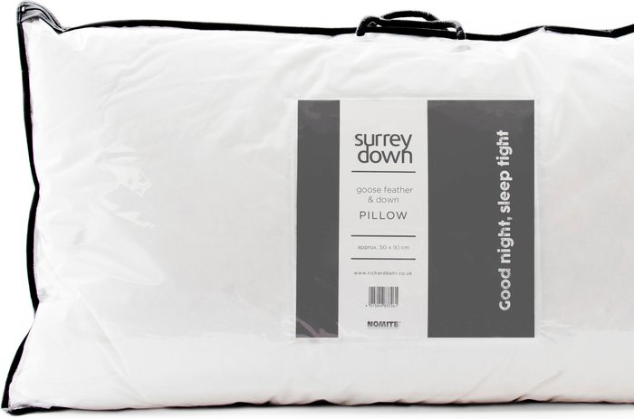 The Range | Surrey Down Goose Feather and Down Pillow Collection - White / 90cm / 1 / Medium Firm Surrey Down Goose Feather and Down Pillow Collection - White / 90cm / 1 / Medium Firm