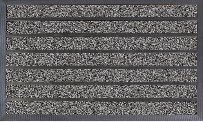 The Range | JVL JVL Dirt Stopper Pro Rectangular Scraper 45 x 75cm Entrance Door Mat - Grey JVL JVL Dirt Stopper Pro Rectangular Scraper 45 x 75cm Entrance Door Mat - Grey