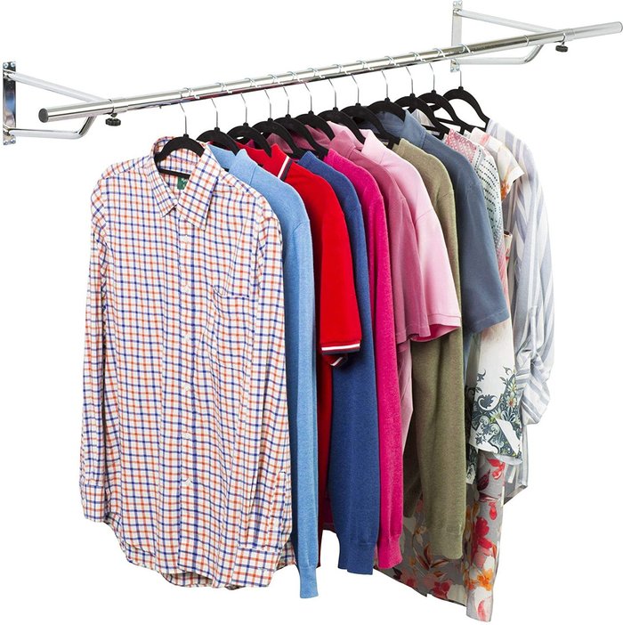 The Range | House Of Home Wall Mounted Garment Rail - Silver / 5ft House Of Home Wall Mounted Garment Rail - Silver / 5ft