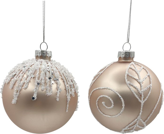 The Range | Angel Kisses Matte Blush Glitter Bauble - Pink Angel Kisses Matte Blush Glitter Bauble - Pink