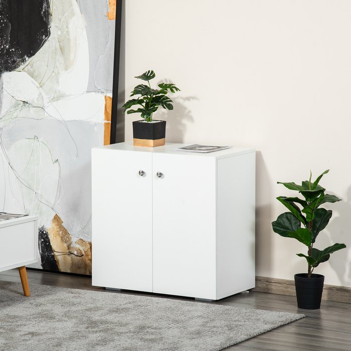 The Range | HOMCOM Wooden Storage Cabinet - White HOMCOM Wooden Storage Cabinet - White