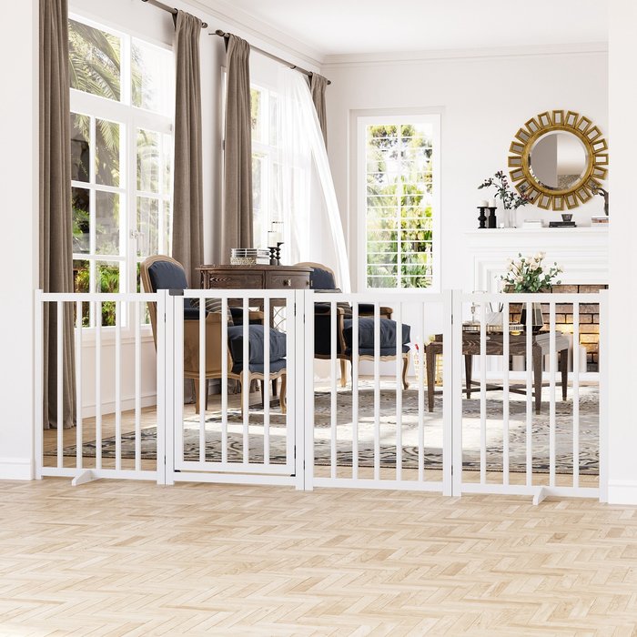 The Range | PawHut Pawhut Freestanding Pet Gate For Doorways/Stairs - White PawHut Pawhut Freestanding Pet Gate For Doorways/Stairs - White