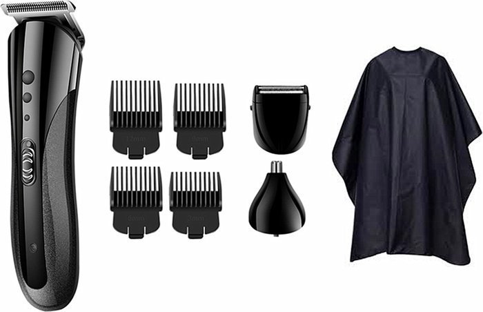 The Range | 3 in 1 Multi-function Cordless Hair Styler Trimmer and Razor - Black / Razor and Gown 3 in 1 Multi-function Cordless Hair Styler Trimmer and Razor - Black / Razor and Gown