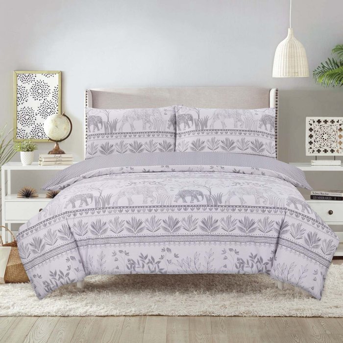 The Range | Vantona Vantona Elephant Journey Duvet Cover Set - Grey / King Vantona Vantona Elephant Journey Duvet Cover Set - Grey / King