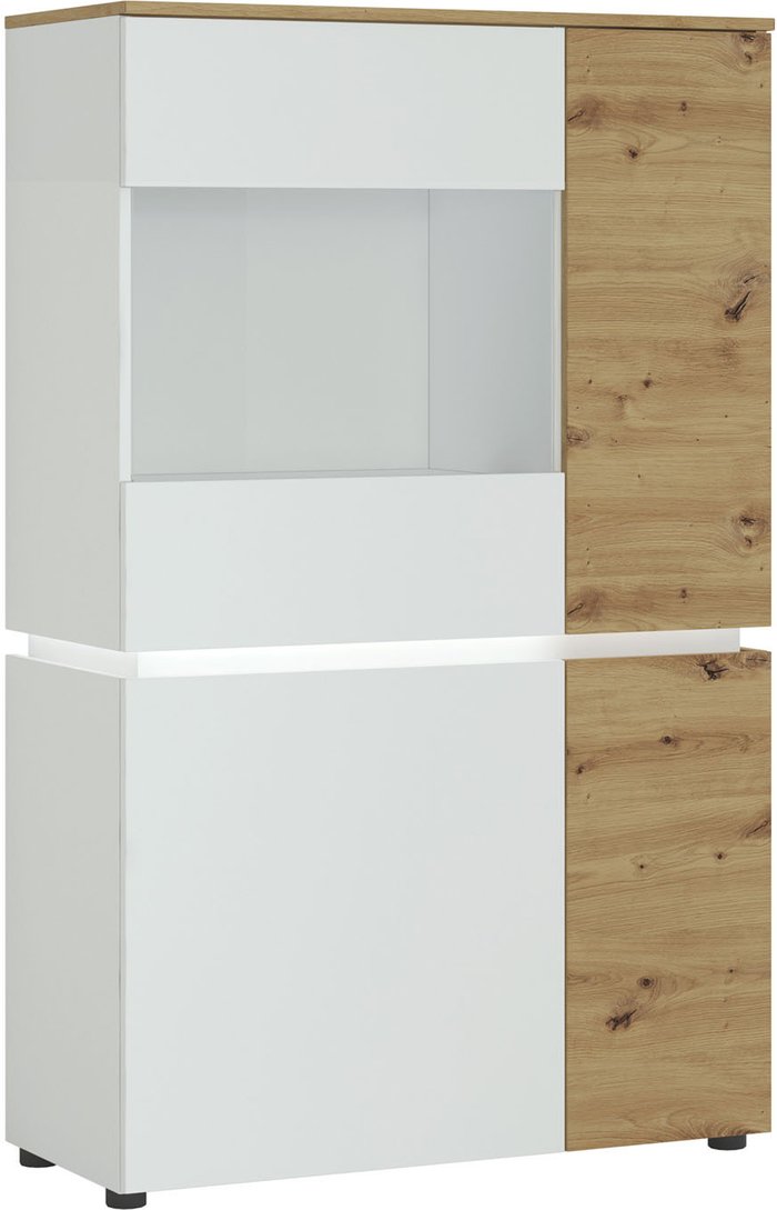 The Range | Furniture To Go Luci 4-Door Low Display Cabinet - White Furniture To Go Luci 4-Door Low Display Cabinet - White