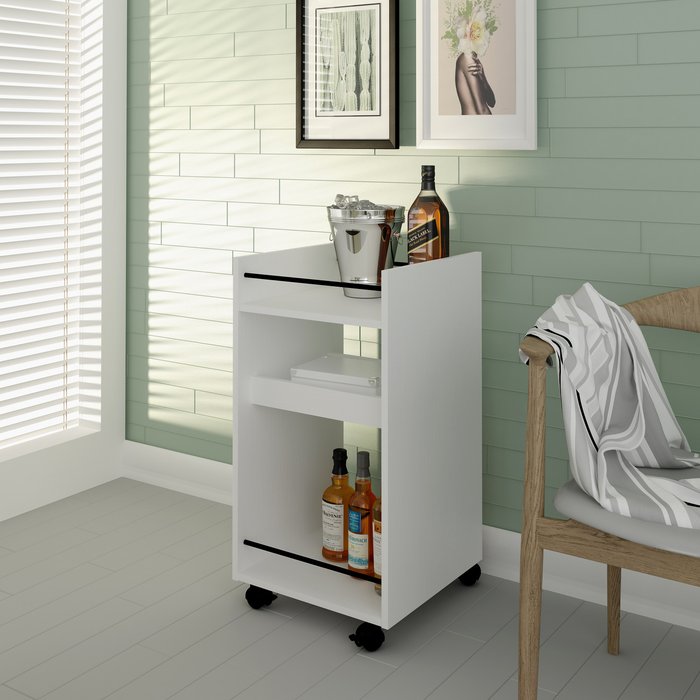 The Range | SECONIQUE Naples Serving Cart Drinks Bottle Glass Rack Unit Side Table - White SECONIQUE Naples Serving Cart Drinks Bottle Glass Rack Unit Side Table - White