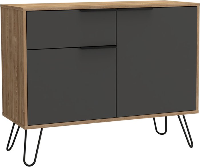 The Range | Core Products Ltd Vegas small sideboard with 2 doors and drawer - Bleached oak with grey Core Products Ltd Vegas small sideboard with 2 doors and drawer - Bleached oak with grey