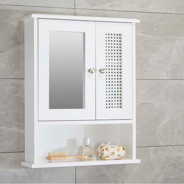 The Range | Dunelm Palermo Cane White Wall Mirror Cabinet White Dunelm Palermo Cane White Wall Mirror Cabinet White