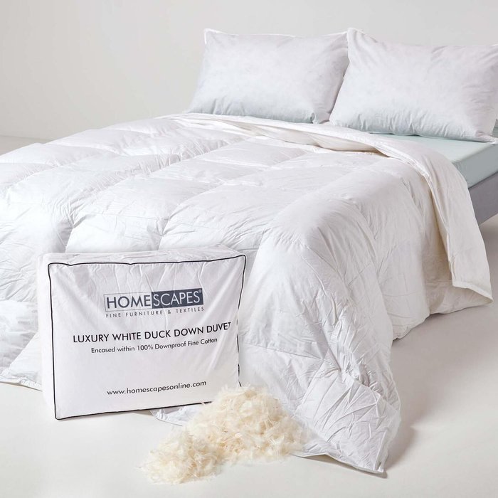 The Range | Homescapes Homescapes Duck Down 9 Tog Duvet - White / Super King size Homescapes Homescapes Duck Down 9 Tog Duvet - White / Super King size