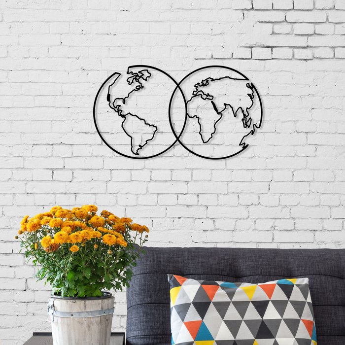 The Range | Decortie United Theme Wall Art Metal Decorative Object - Black - Black Decortie United Theme Wall Art Metal Decorative Object - Black - Black