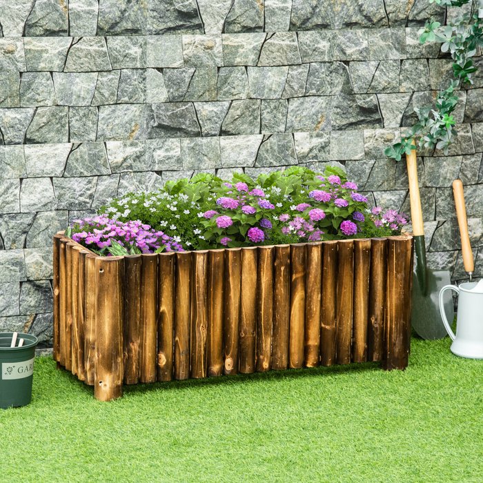 The Range | Outsunny Outsunny Raised Flower Bed Wooden Rectangular Planter Container Box Wood 4 Feet Outsunny Outsunny Raised Flower Bed Wooden Rectangular Planter Container Box Wood 4 Feet