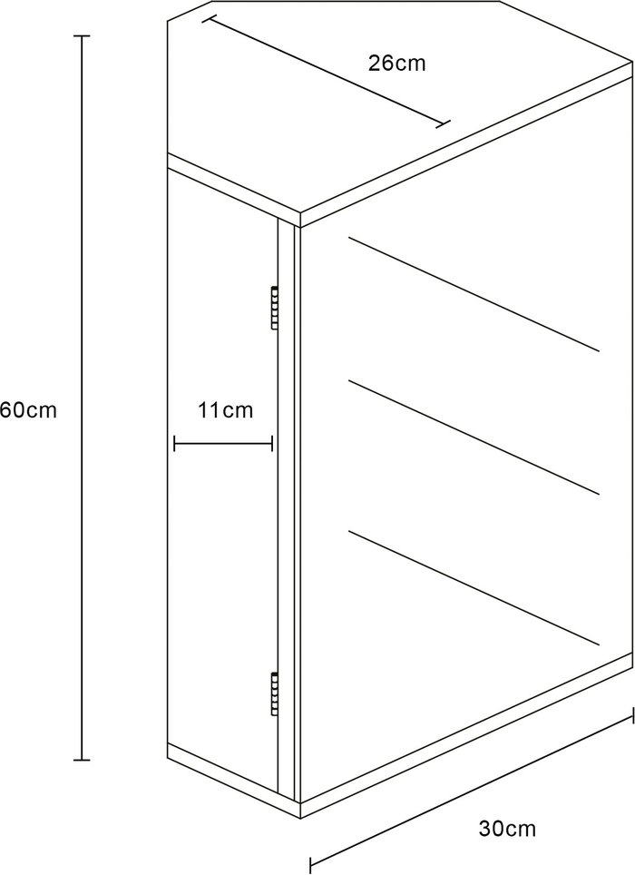 The Range | Lloyd Pascal Wall Mounted Corner Mirror Cabinet White Lloyd Pascal Wall Mounted Corner Mirror Cabinet White