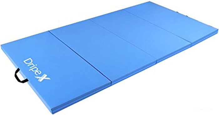 The Range | dripex 8ft Folding Gymnastics Exercise Mat with Carry Strap - Blue dripex 8ft Folding Gymnastics Exercise Mat with Carry Strap - Blue