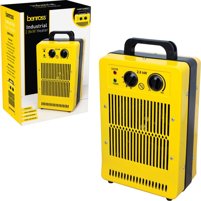 The Range | Benross Benross 2.8kW Industrial Fan Heater Yellow Benross Benross 2.8kW Industrial Fan Heater Yellow