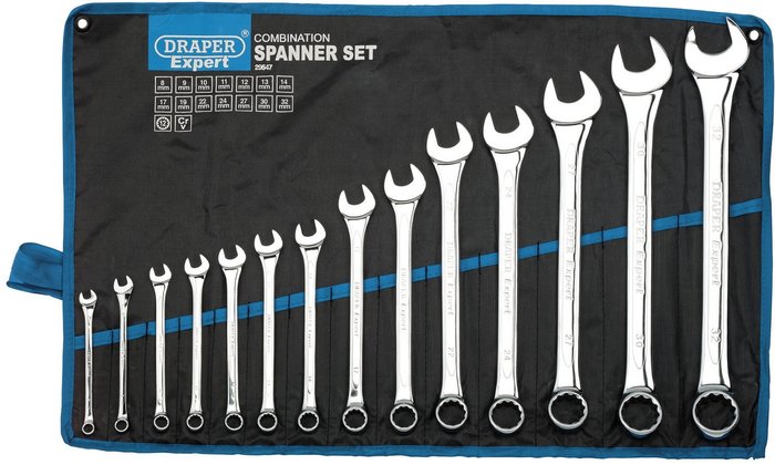 The Range | Draper Draper 14 Piece Combination Spanner Set Metric Draper Draper 14 Piece Combination Spanner Set Metric