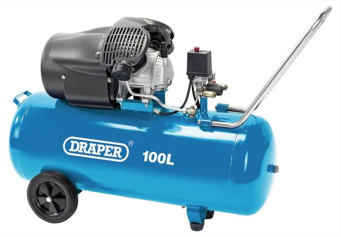 The Range | Draper Draper DA100/412TV Air Compressor 100 Litre 240v Draper Draper DA100/412TV Air Compressor 100 Litre 240v