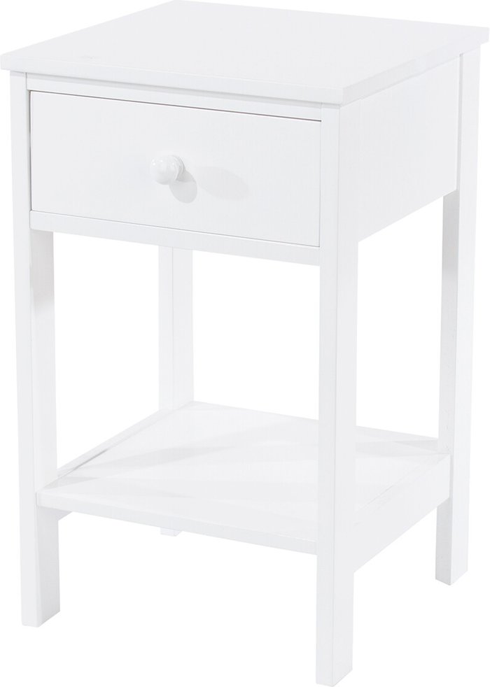 The Range | Core Products Shaker 1 Drawer Petite Bedside Cabinet - White Core Products Shaker 1 Drawer Petite Bedside Cabinet - White