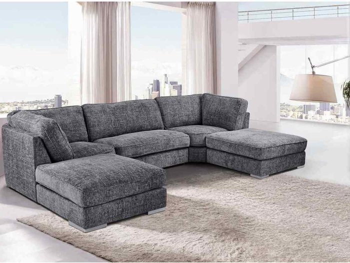 The Range | Simply Eleganza Britany Large Corner U Shape Sofa - Grey Simply Eleganza Britany Large Corner U Shape Sofa - Grey