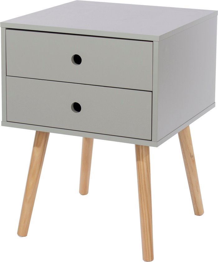 The Range | Core Products Core Products Options Grey Scandia 2 Drawer & Wood Legs Bedside Cabinet Grey Core Products Core Products Options Grey Scandia 2 Drawer & Wood Legs Bedside Cabinet Grey