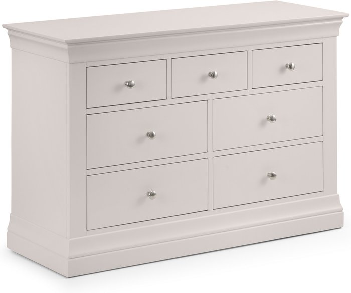 The Range | Julian Bowen Clermont 7 Drawer Chest - Light Grey - Light Grey Julian Bowen Clermont 7 Drawer Chest - Light Grey - Light Grey