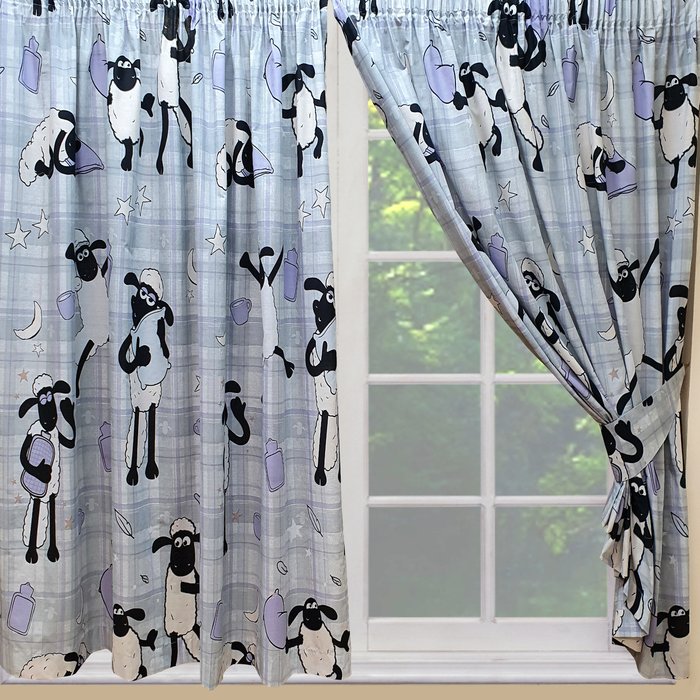 The Range | Shaun The Sheep Shaun The Sheep Plaid Sleep Curtains With Tie-Backs - 72in Shaun The Sheep Shaun The Sheep Plaid Sleep Curtains With Tie-Backs - 72in
