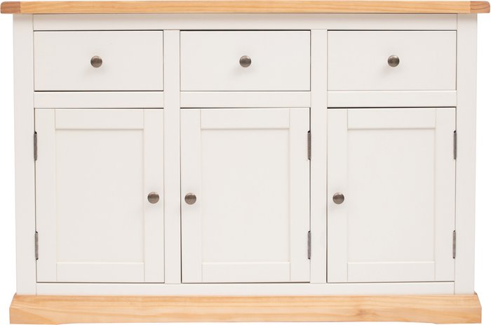 The Range | Cabinet Bits Trevi 3 Door 3 Drawer Sideboard - White / Brass Drops Cabinet Bits Trevi 3 Door 3 Drawer Sideboard - White / Brass Drops