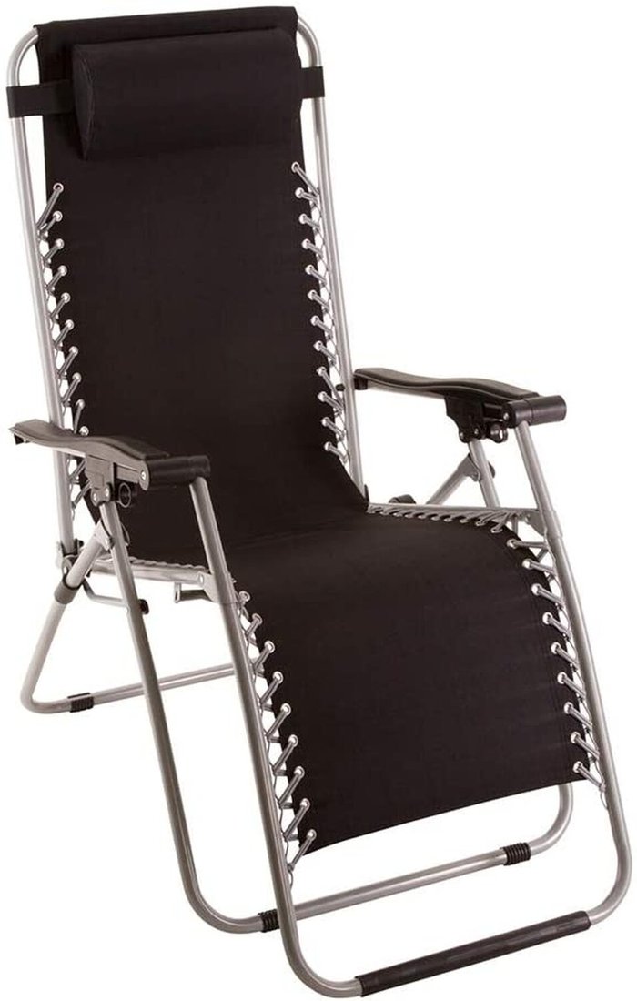 The Range | Garden Mile 2x Gravity Garden Reclining Sun Lounger - Silver Garden Mile 2x Gravity Garden Reclining Sun Lounger - Silver