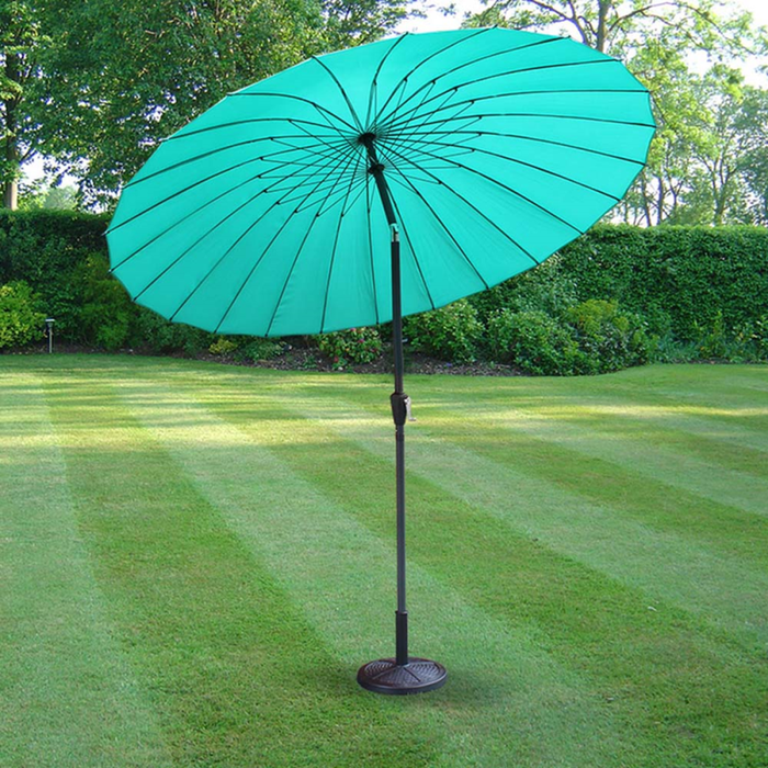 The Range | Garden Mile Rattan Effect Garden Parasol Umbrella Base 10kg - Black Garden Mile Rattan Effect Garden Parasol Umbrella Base 10kg - Black